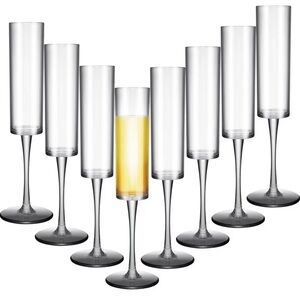 Elegant Gray/Black Champagne Flute